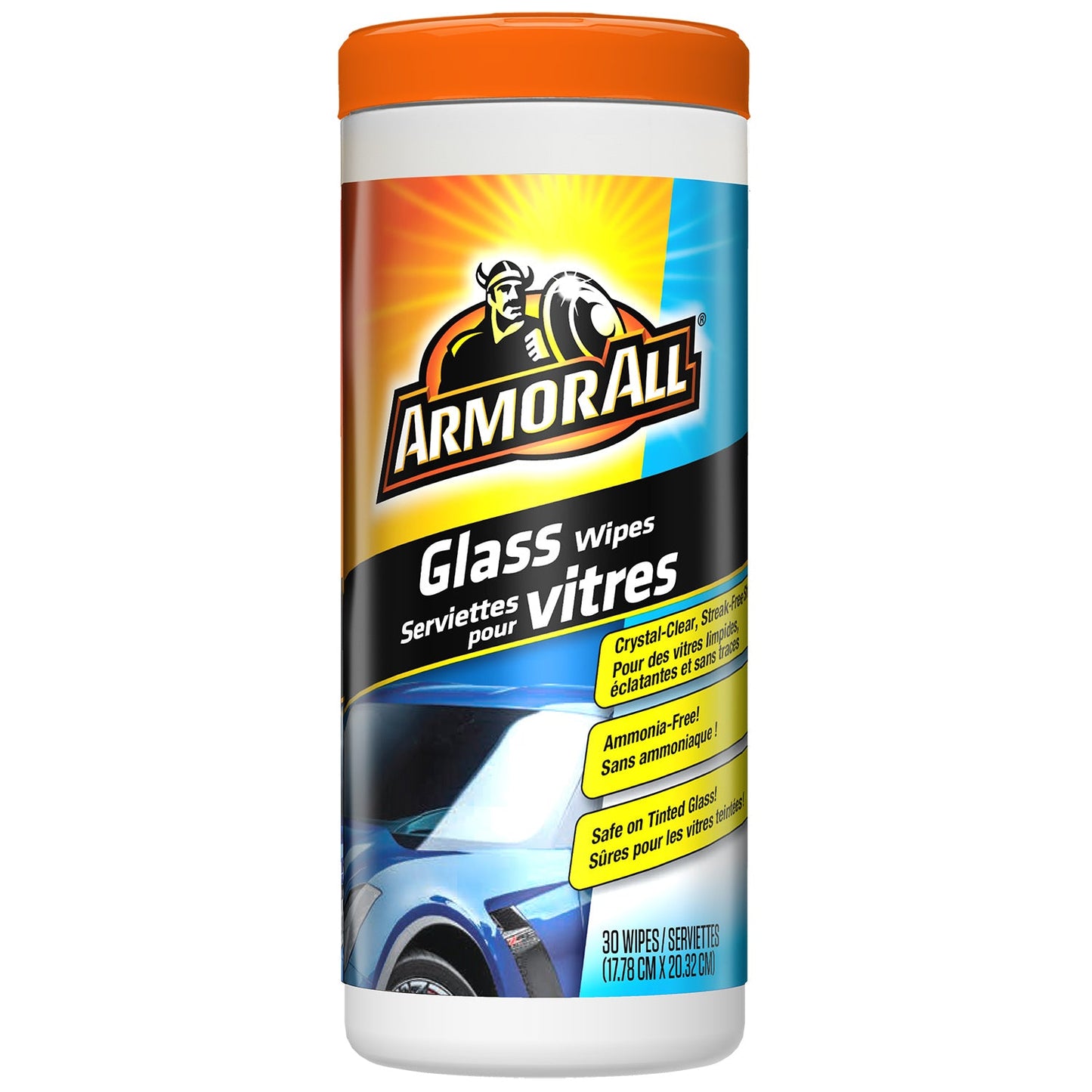 Armor All Glass Wipes 6 pack of 30 count canisters