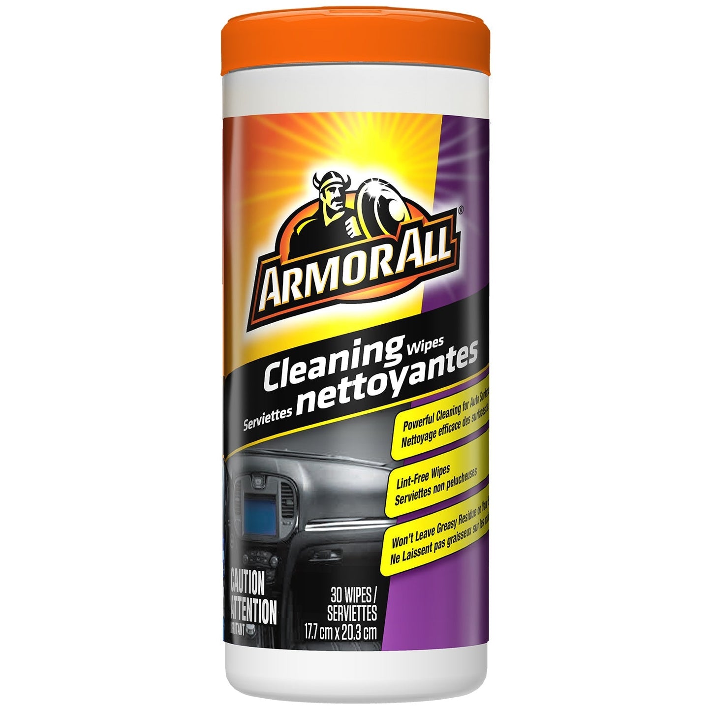 Armor All 10869 Cleaning Wipes 6 pack of 30 count canisters