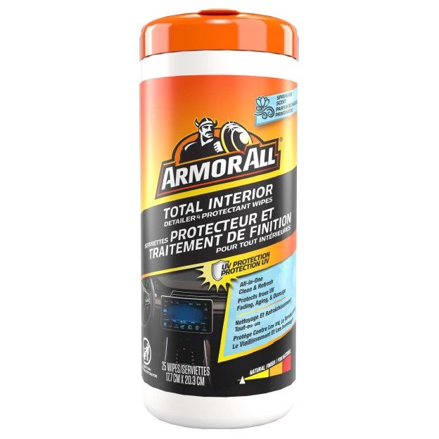 Armor All Total Interior Detailer & Protectant Wipes 25 count