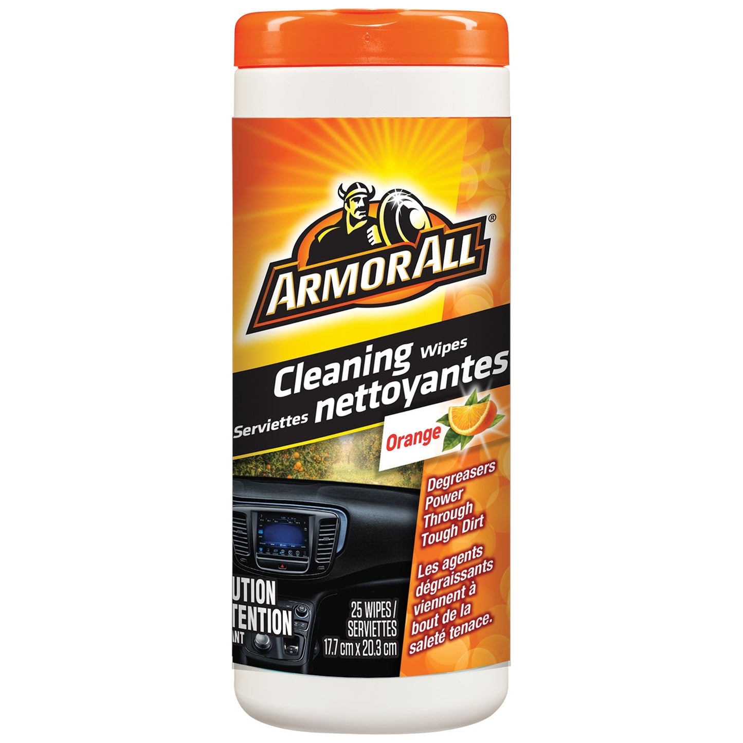 Armor All AA Orange Cleaning Wipes 6 pack of 25 count canisters