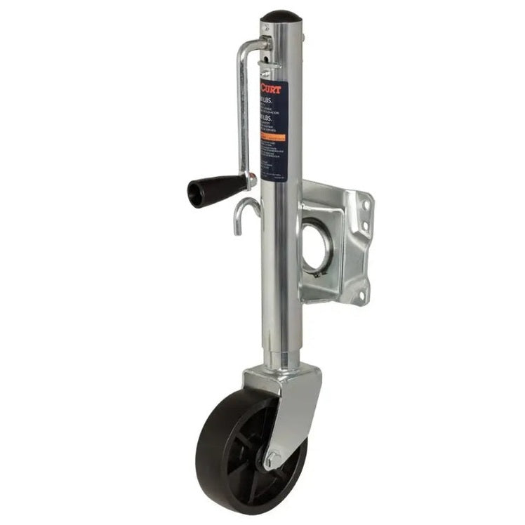 Curt 25004 marine trailer jack with 6 inch wheel and 1,000 lb capacity