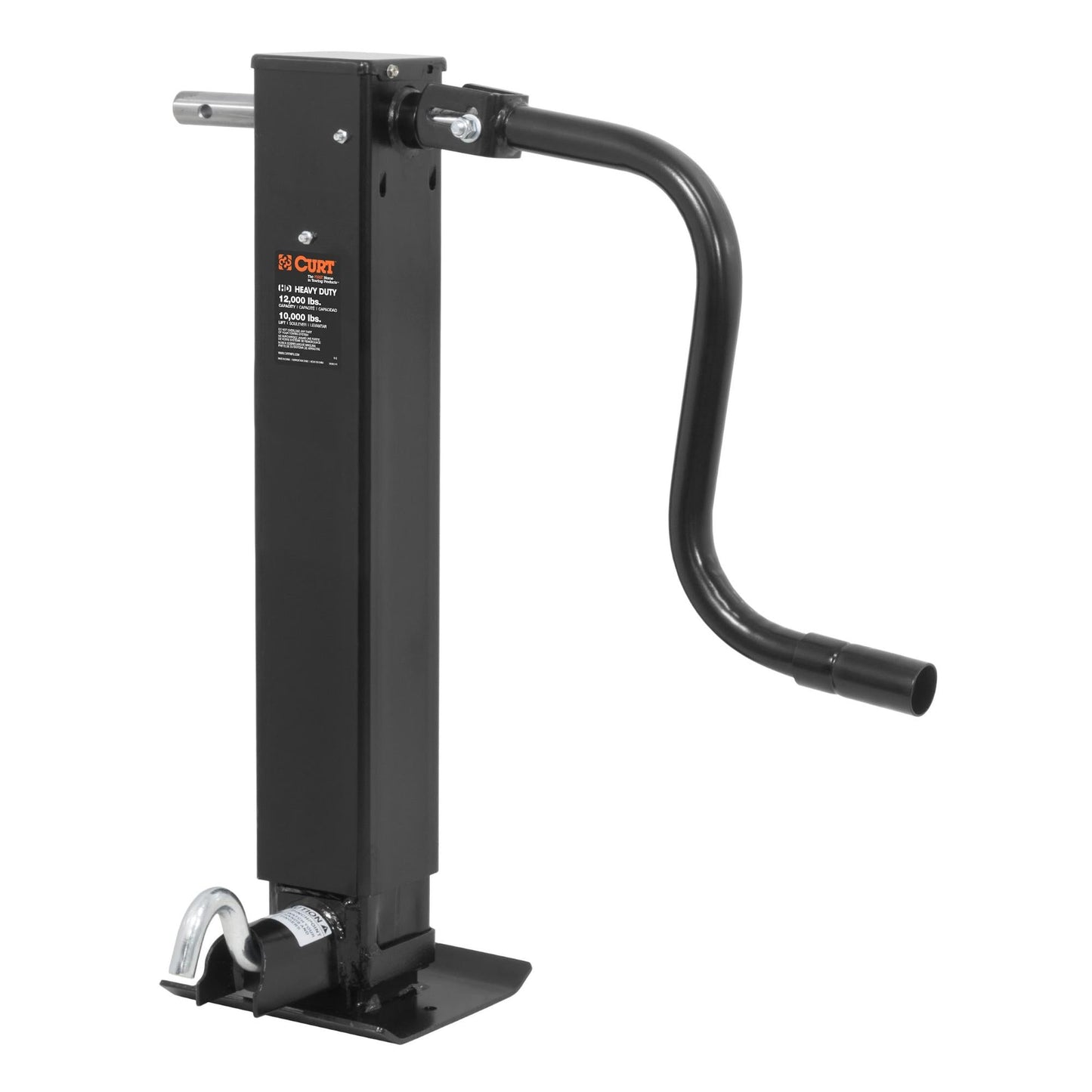 Curt 28512 direct-weld square jack 12,000 lb capacity