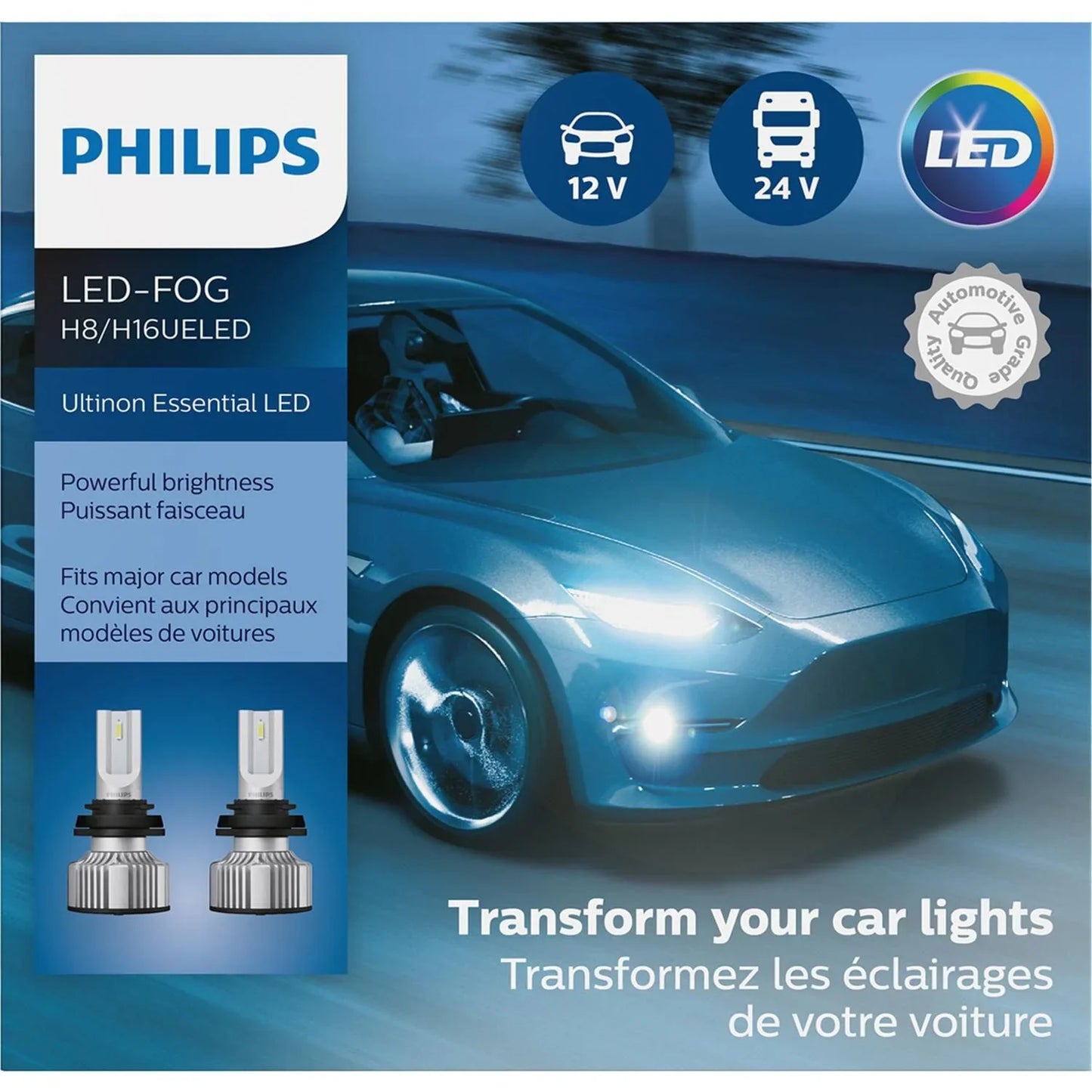 Philips H8/H16 Ultinon Essential LED Headlights pack of 2