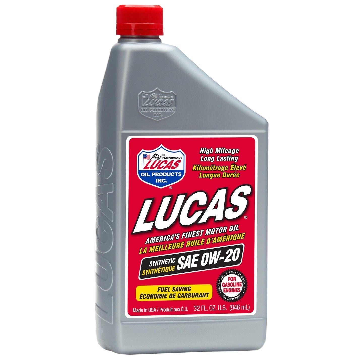 Lucas Oil 20564 Synthetic SAE 0W-20 Motor Oil 1 Quart 946 ml bottle
