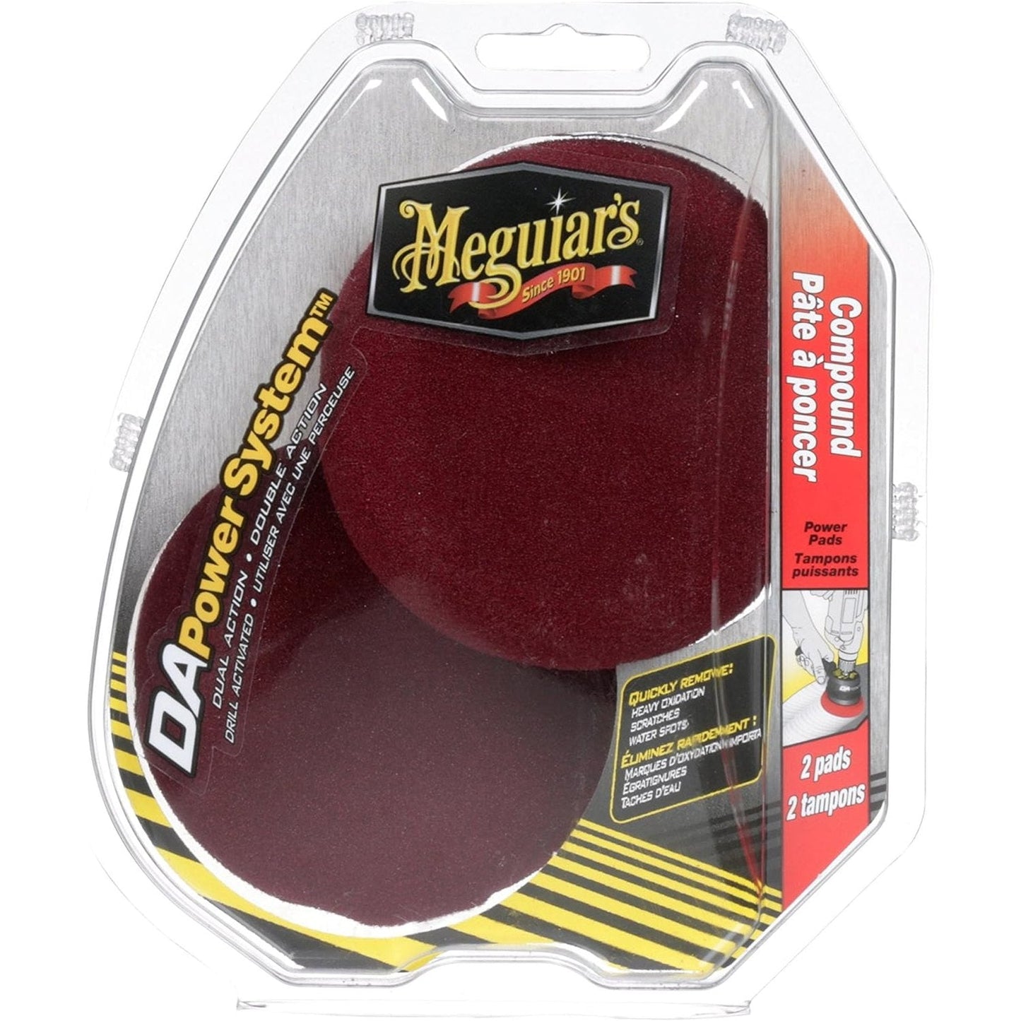 Meguiar's G3507C Dual Action Compound Power Pads 4 inch 2 pack