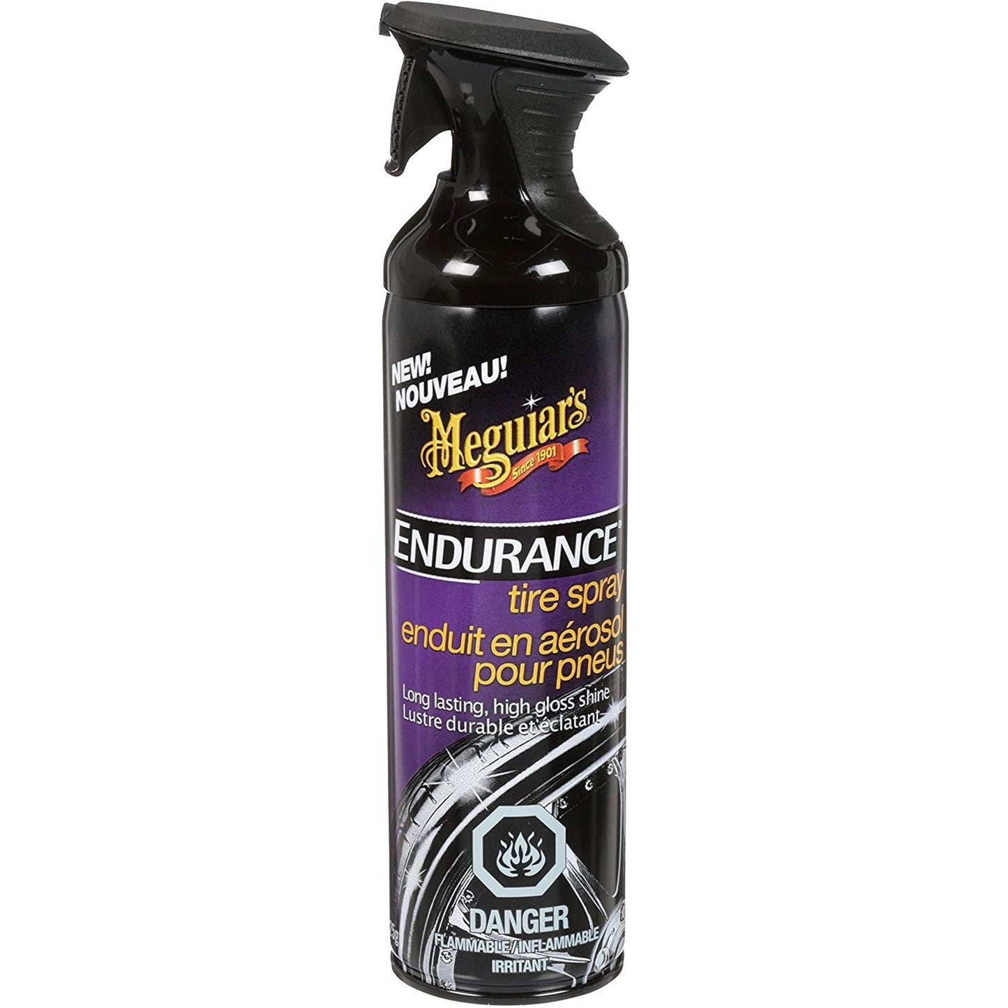 Meguiar’s long-lasting high gloss tire spray with polymer formula