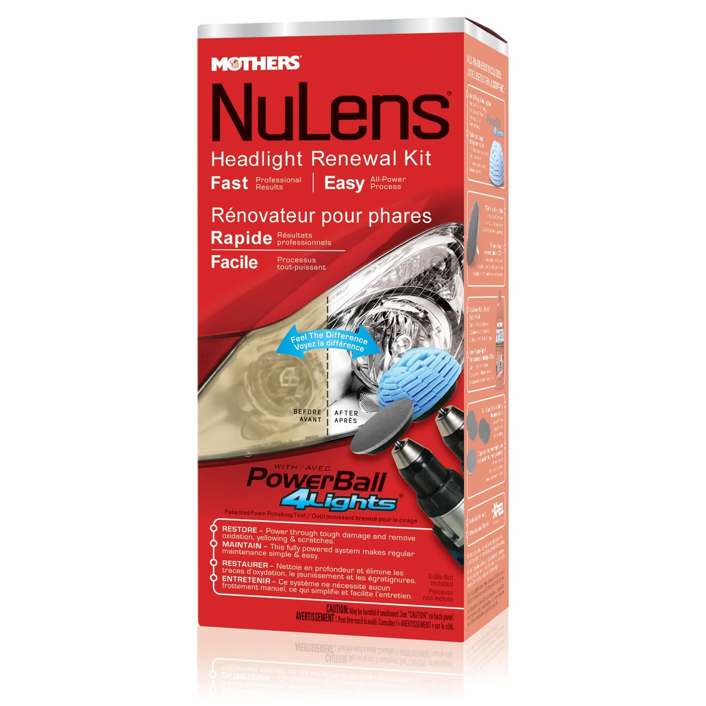 Mothers 37251 NuLens Headlight Renewal Kit complete set