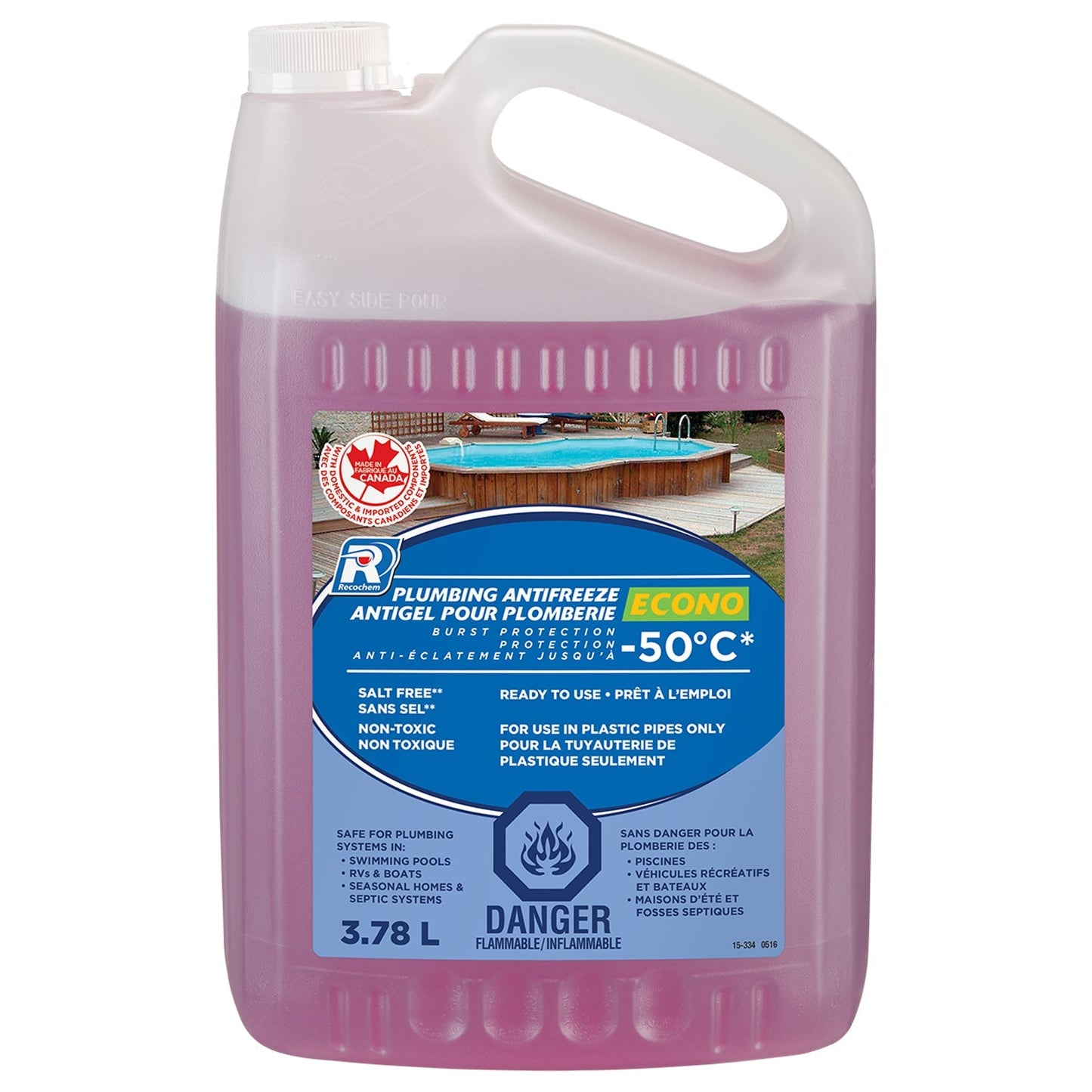 Recochem Econo Ready-to-Use Plumbing Antifreeze 3.78 L jug