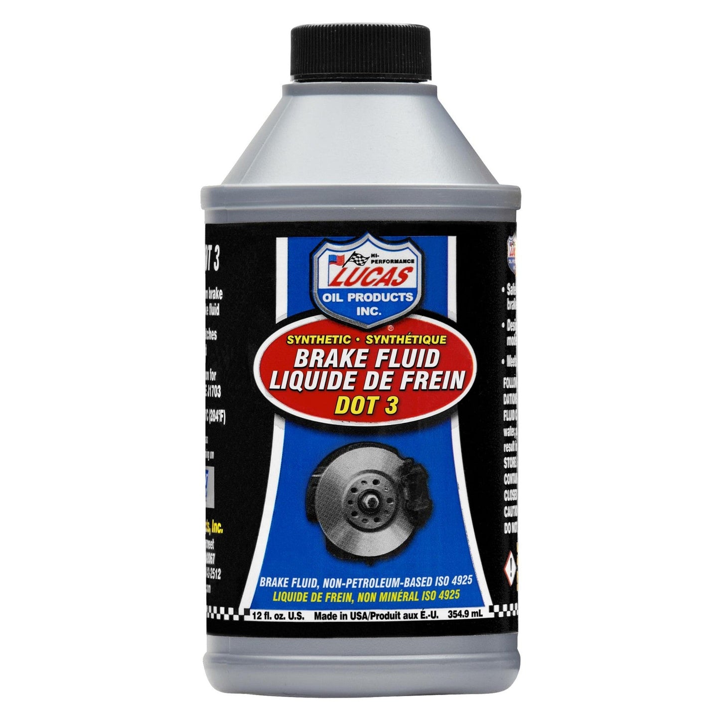 Lucas Oil 20825 Synthetic DOT 3 Brake Fluid 12 oz 355 ml bottle