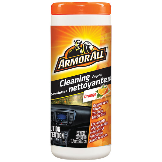 Armor All AA Orange Cleaning Wipes 6 pack of 25 count canisters
