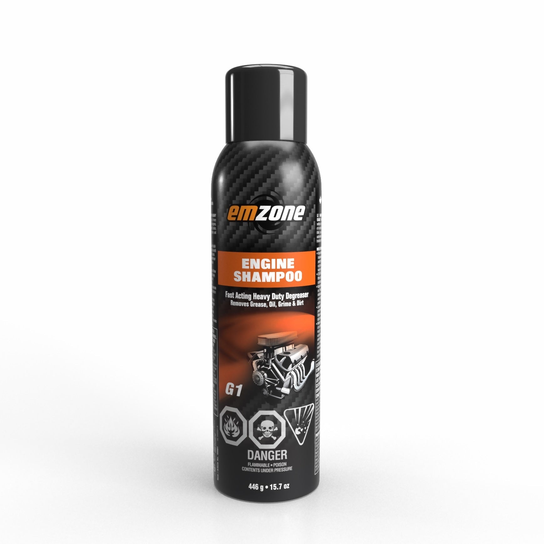 Emzone Engine Shampoo 446g 15.7oz heavy duty degreaser spray