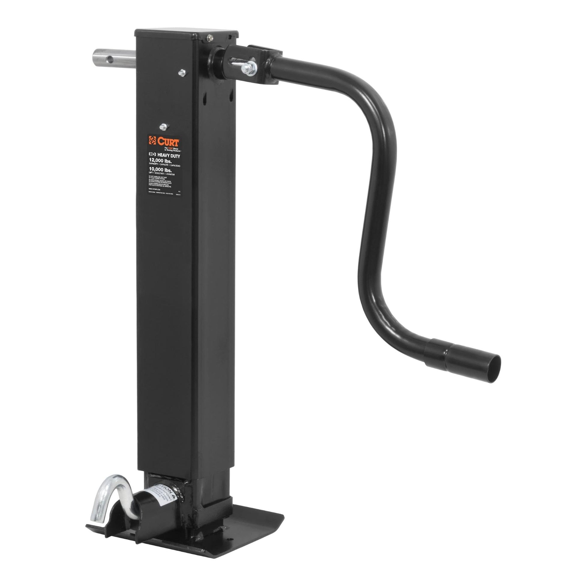 Curt 28512 direct-weld square jack 12,000 lb capacity
