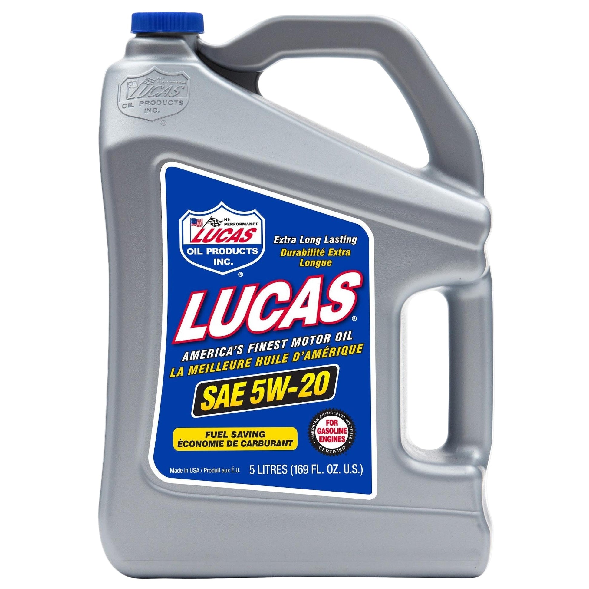 Lucas Oil 20832 SAE 5W-20 Petroleum Motor Oil 1.32 Gallon 5 L jug