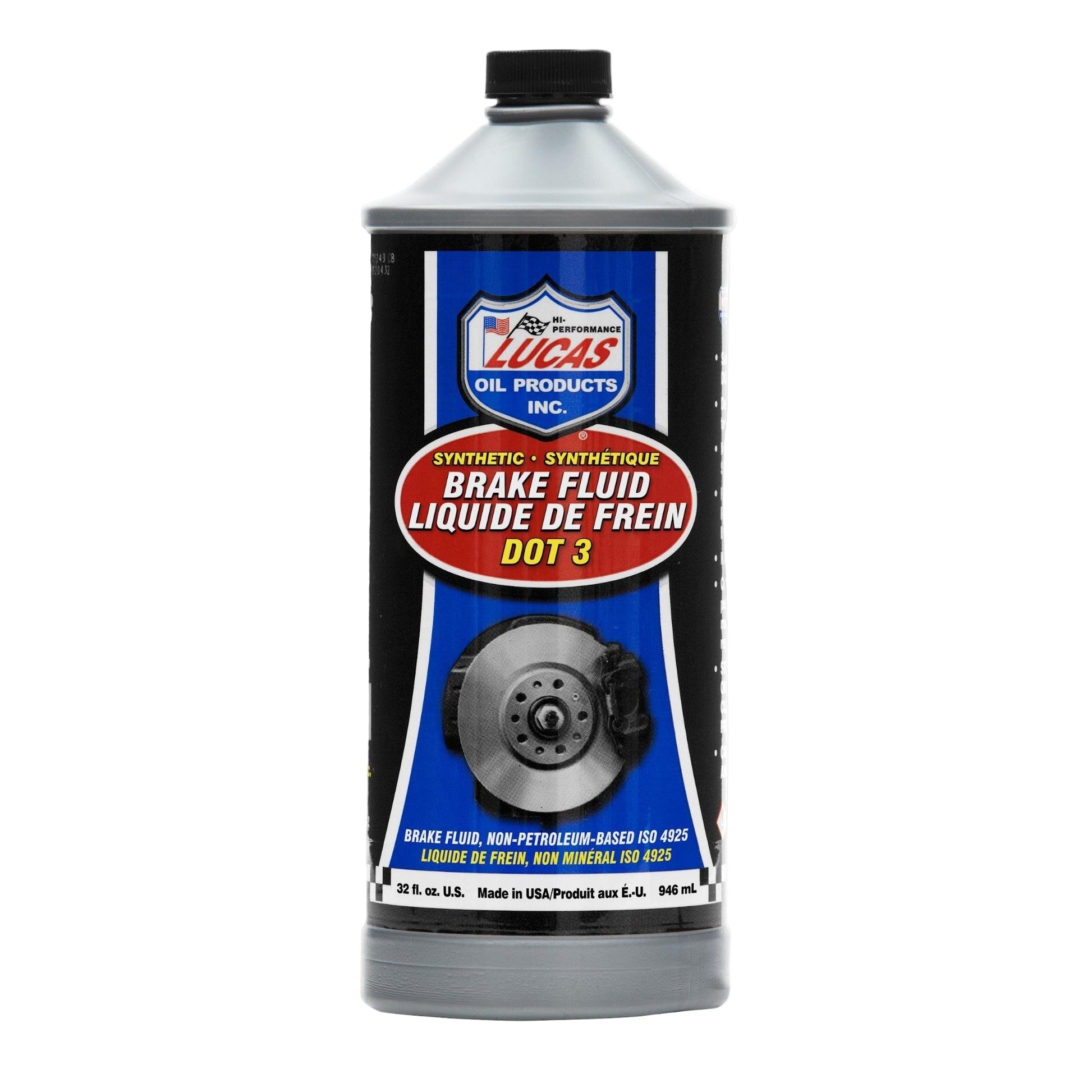 Lucas Oil 20826 Synthetic DOT 3 Brake Fluid 1 Quart 946 ml bottle