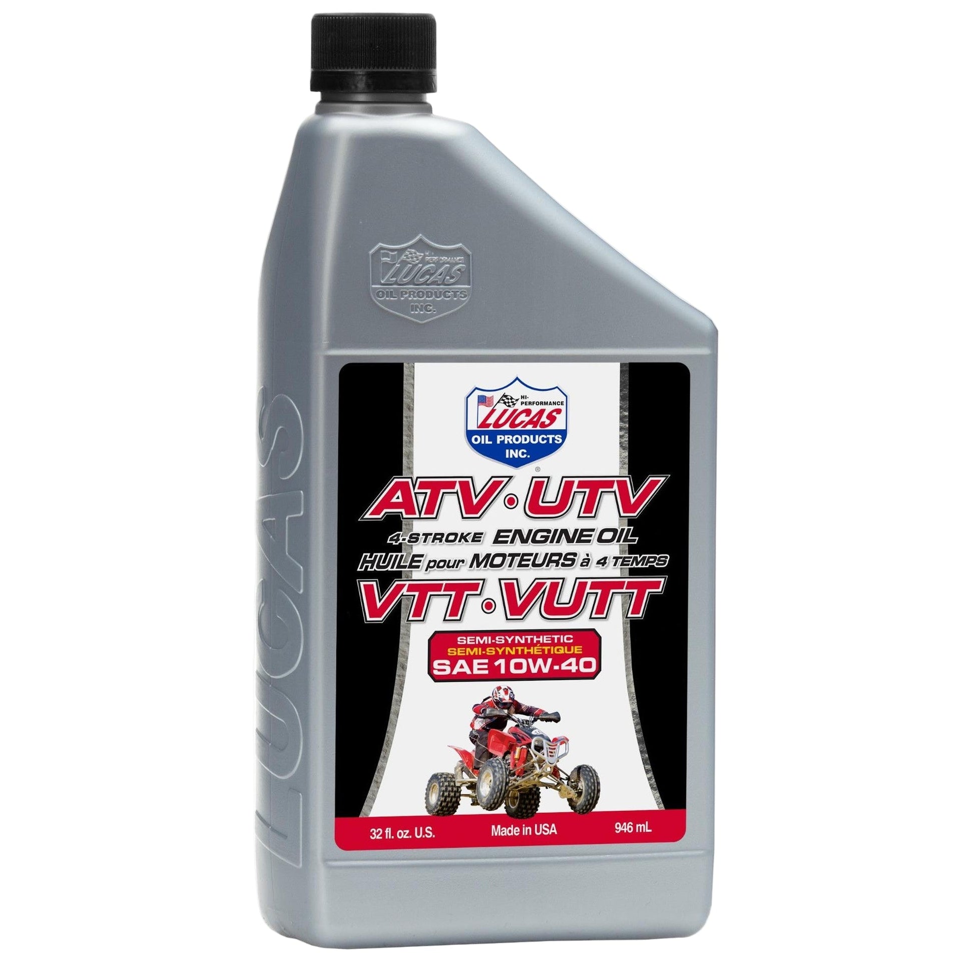 Lucas Oil 20720 Semi-Synthetic SAE 10W-40 ATV Oil 1 Quart 946 ml