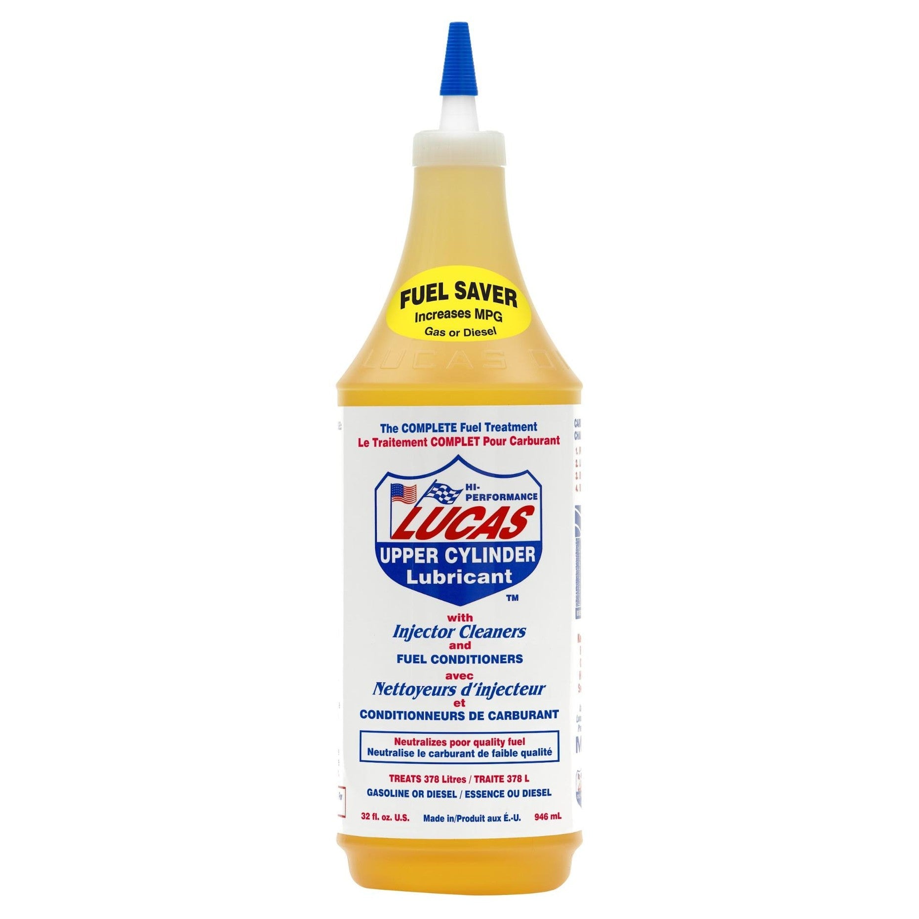 Lucas Oil Upper Cylinder Lube Fuel Treatment 1 Quart 946 ml bottle
