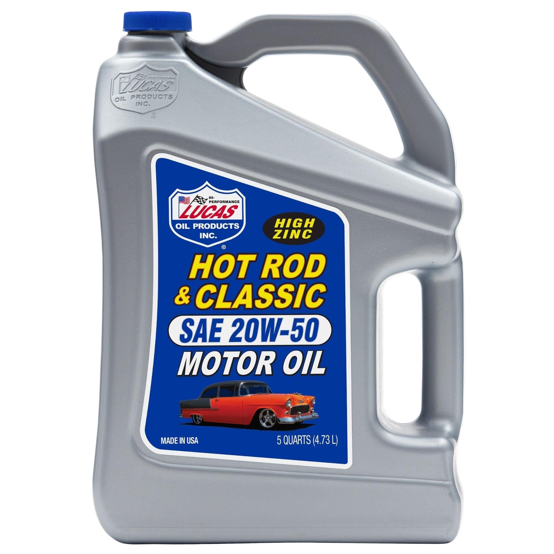 Lucas Oil 10684 Hot Rod & Classic Car HP Motor Oil SAE 20W-50 5 Quart 4.73 L jug