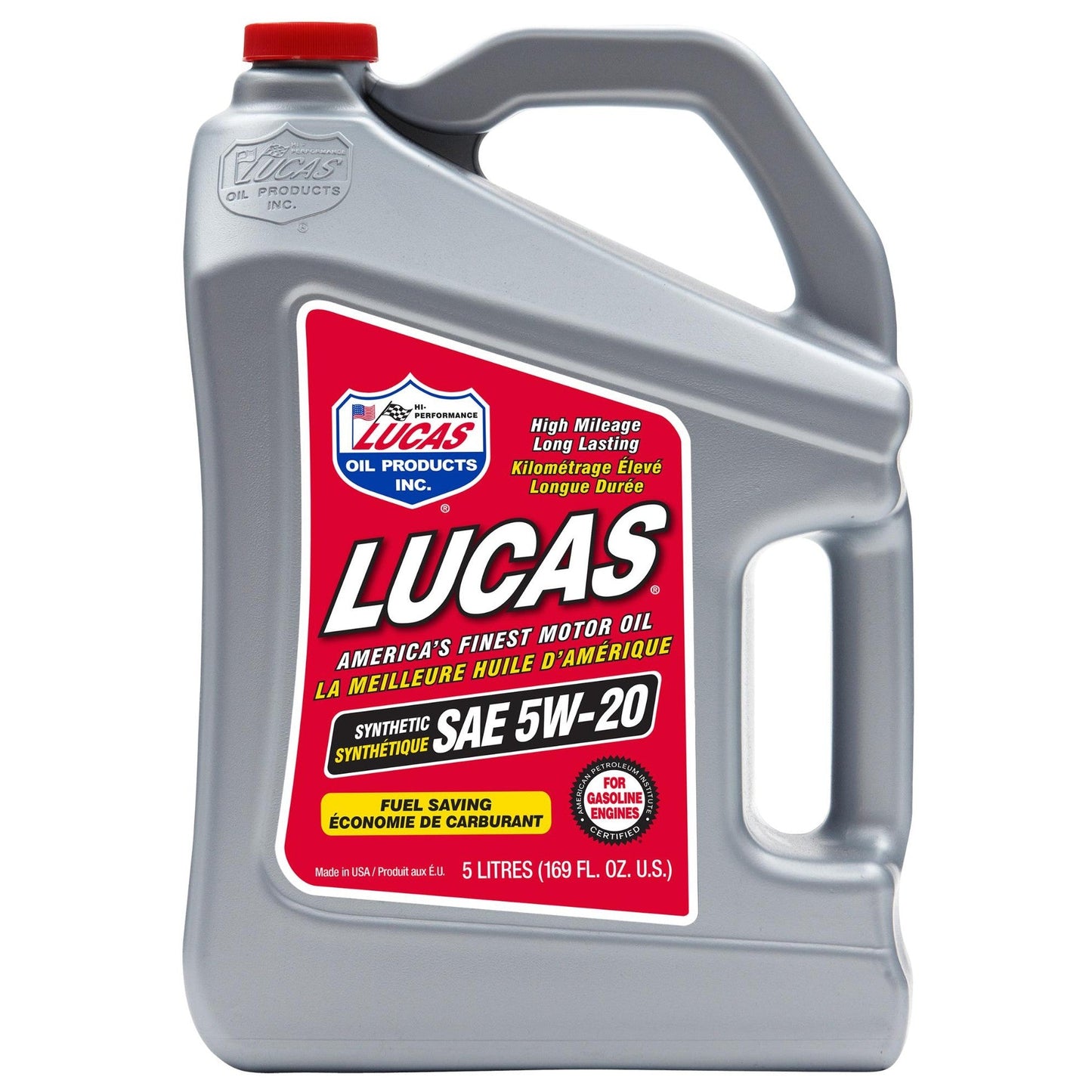 Lucas Oil 20127 Synthetic SAE 5W-20 Motor Oil 1.32 Gallon 5 L jug