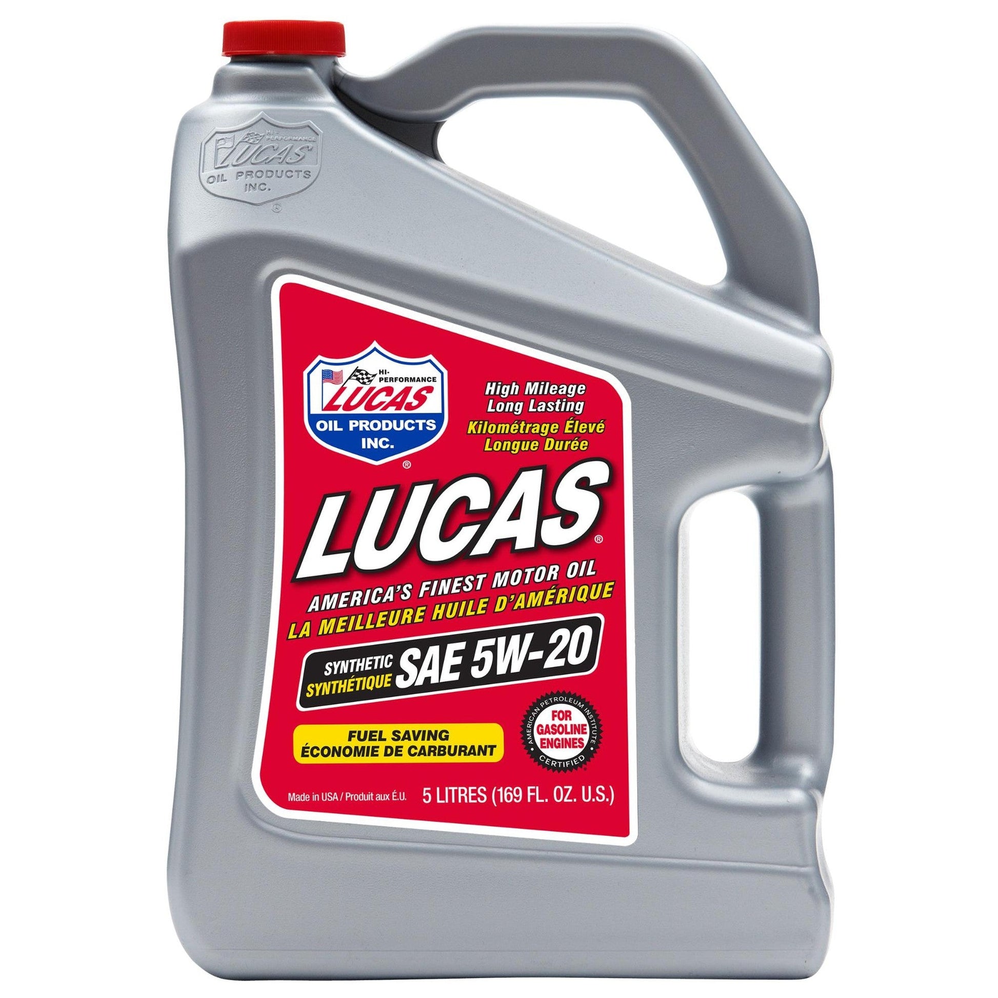 Lucas Oil 20127 Synthetic SAE 5W-20 Motor Oil 1.32 Gallon 5 L jug