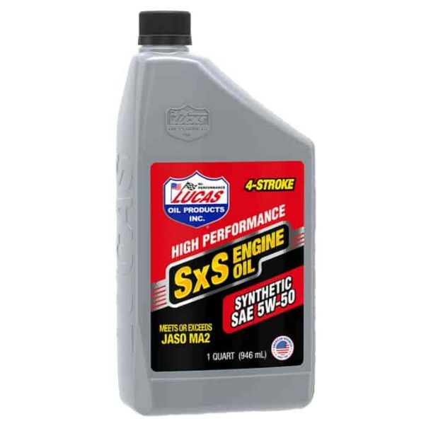 Lucas Oil 11208 Synthetic 5W-50 4-Stroke SxS Engine Oil 1 Quart 946 ml bottle