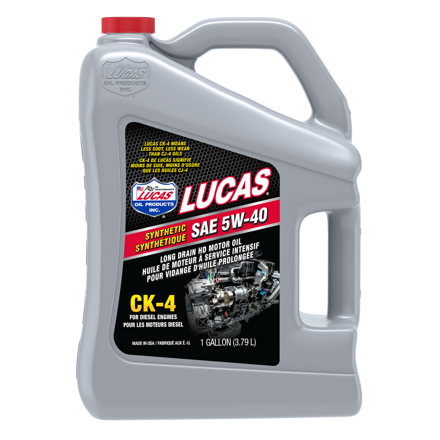Lucas Oil 21178 Synthetic SAE 5W-40 CK-4 Diesel Motor Oil 1 Gallon 3.79 L jug