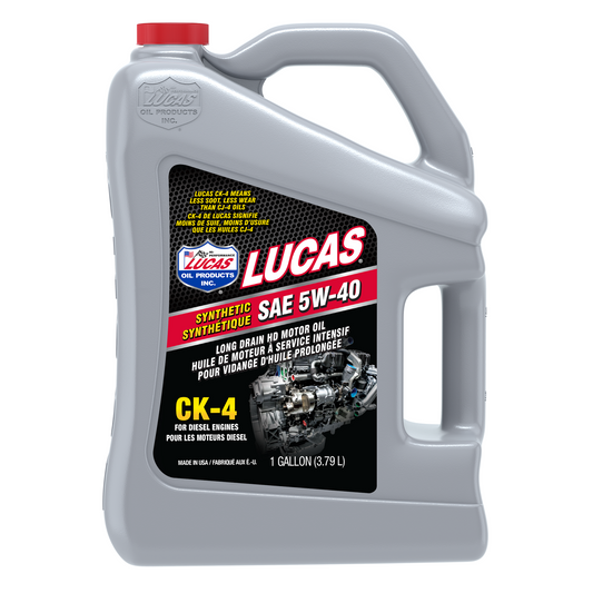 Lucas Oil 21178 Synthetic SAE 5W-40 CK-4 Diesel Motor Oil 1 Gallon 3.79 L jug
