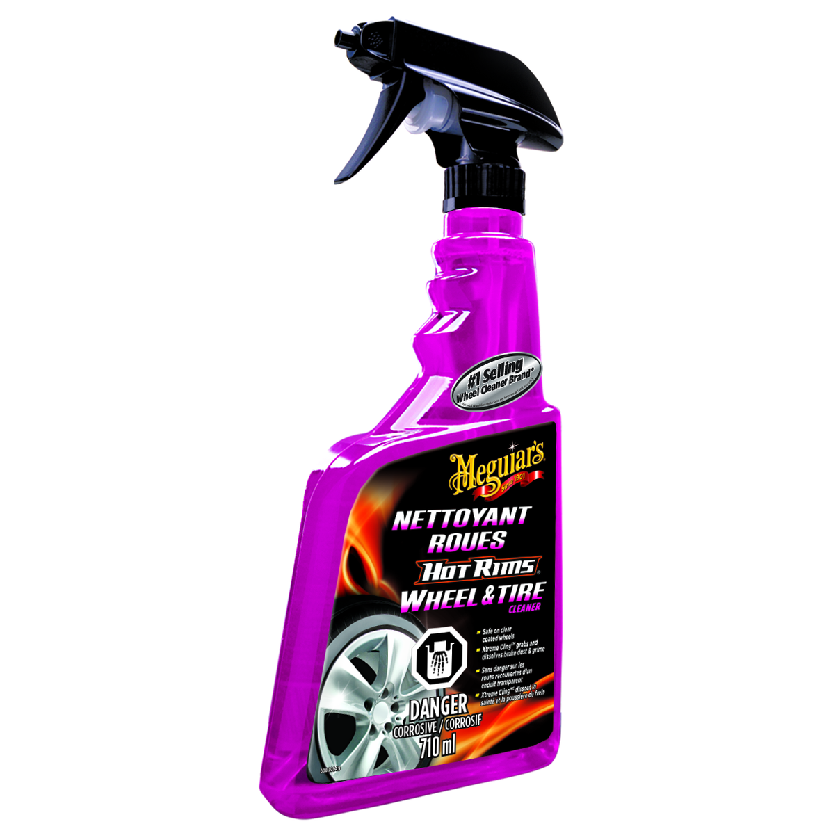 Meguiar’s Hot Rims All Wheel & Tire Cleaner 24 oz spray bottle
